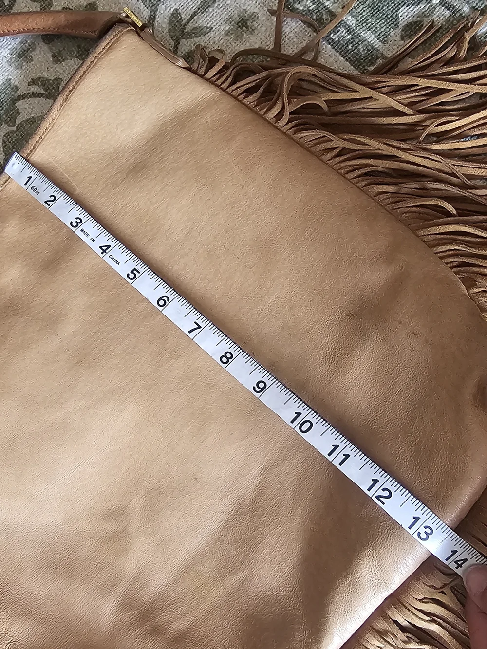 Tory Burch Tan Fringe Leather Shoulder Bag